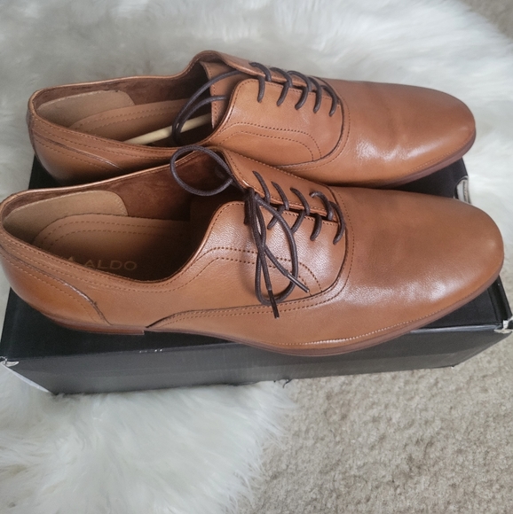 Aldo men\'s dress shoes, brown, size 14
